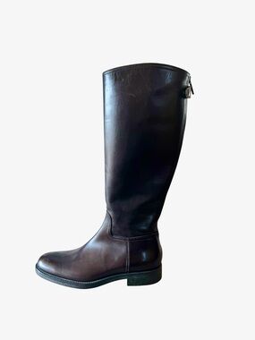 Brown Studio Pollini Leather Riding Boots Size 8.5